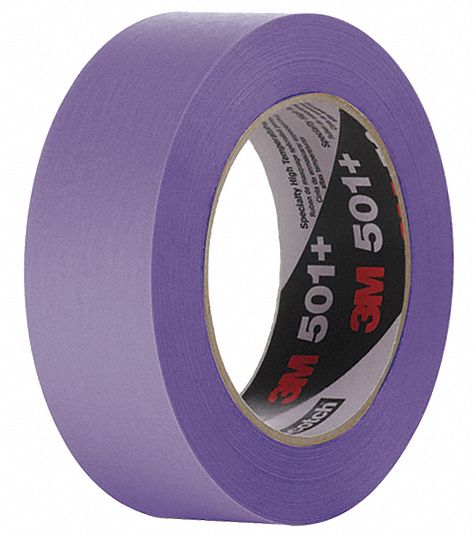 HIGH-TEMP MASKING TAPE, PURPLE, 55 M LENGTH X 24 MM WIDTH/7.30 MIL, KRAFT PAPER/RUBBER