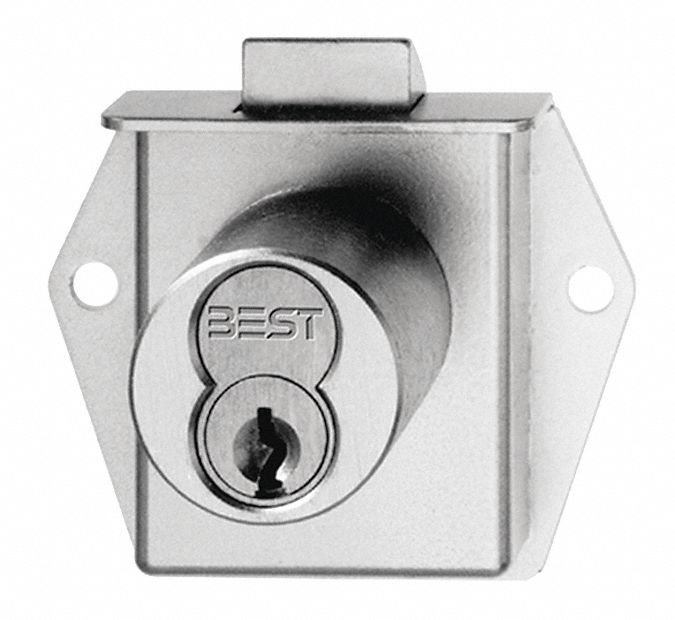 Interchangeable Core Cabinet and Drawer Latchbolt Locks: For 1 1/2 in Material Thick, Brass