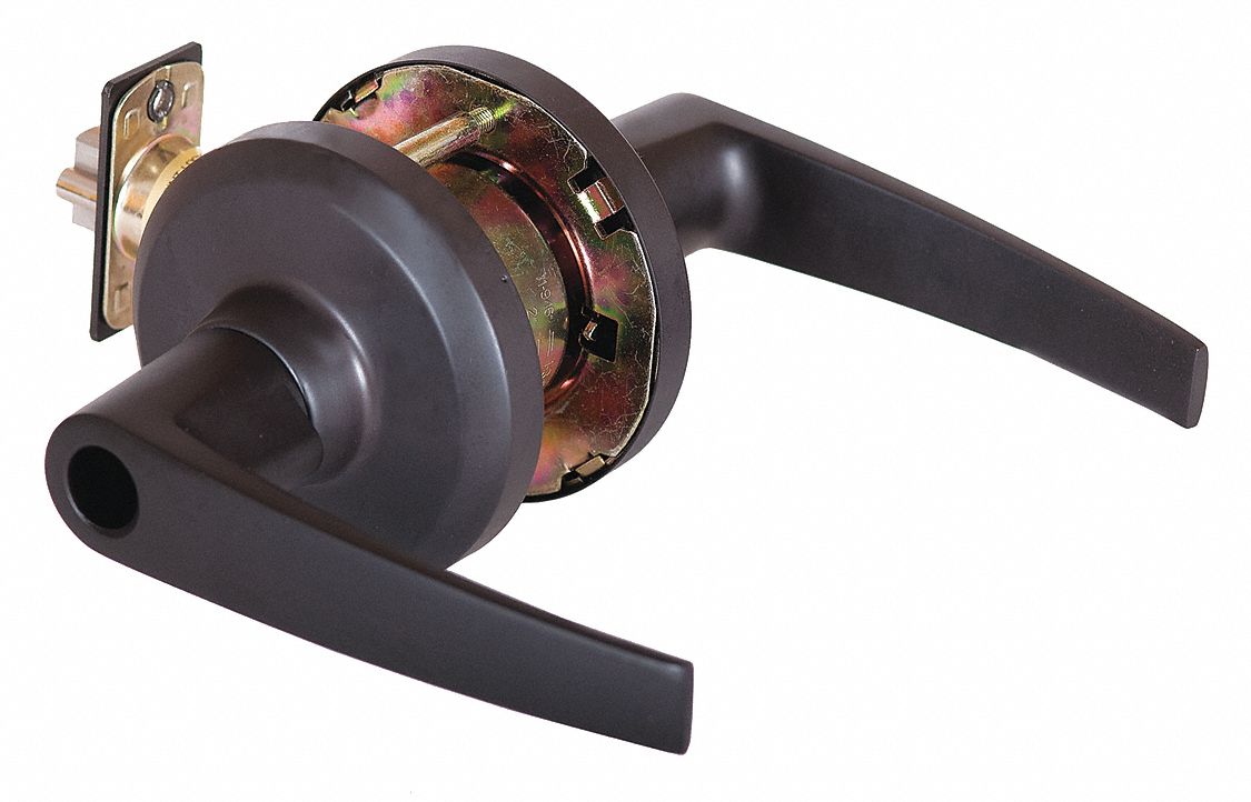 STANLEY Door Lever Lockset, Mechanical, Standard Duty, Not Keyed, Oil