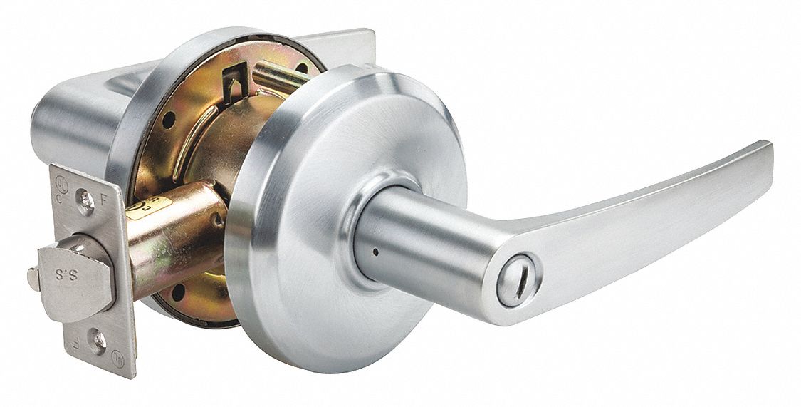 DORMAKABA, Privacy Lever Locksets, Chrome, Door Lockset 402U45QCL240A626S4478S Grainger