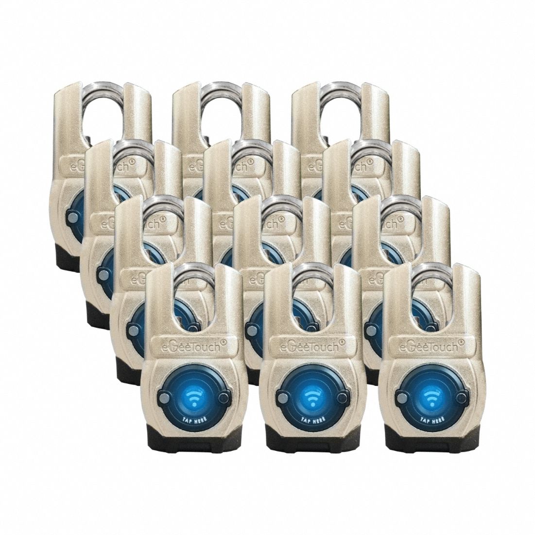 Bluetooth Padlock: Silver, Zinc Die-Cast, Stainless Steel Shackle