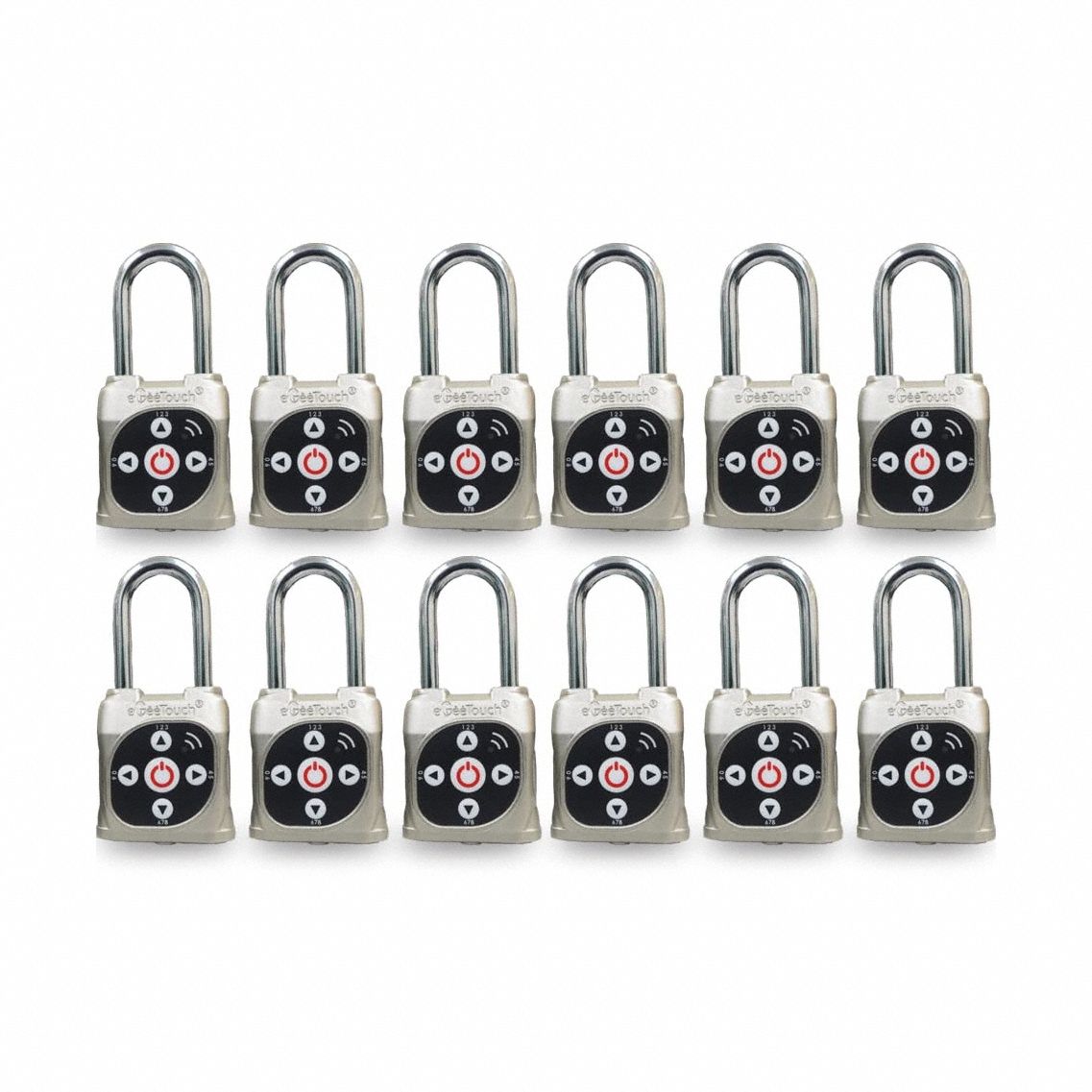 Bluetooth Padlock: Silver, Zinc Die-Cast, Stainless Steel Shackle