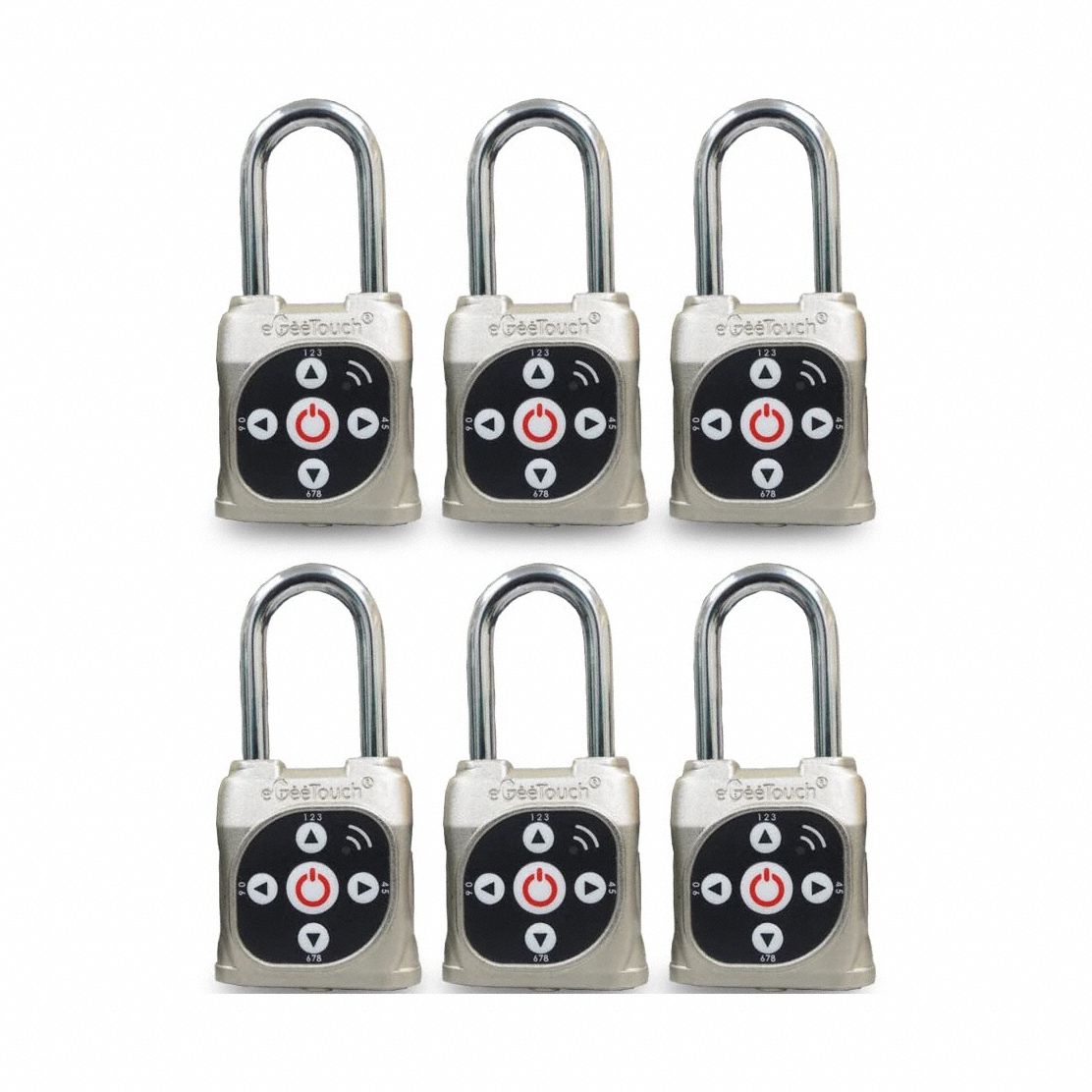 Bluetooth Padlock: Silver, Zinc Die-Cast, Stainless Steel Shackle