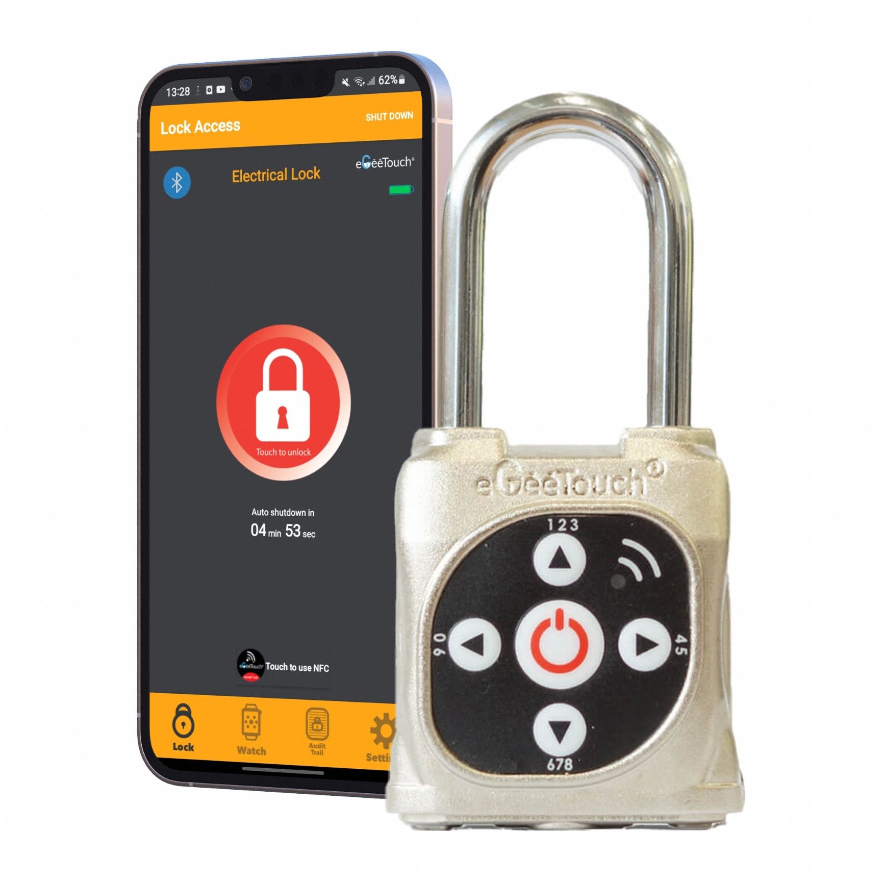Bluetooth Padlock: Silver,