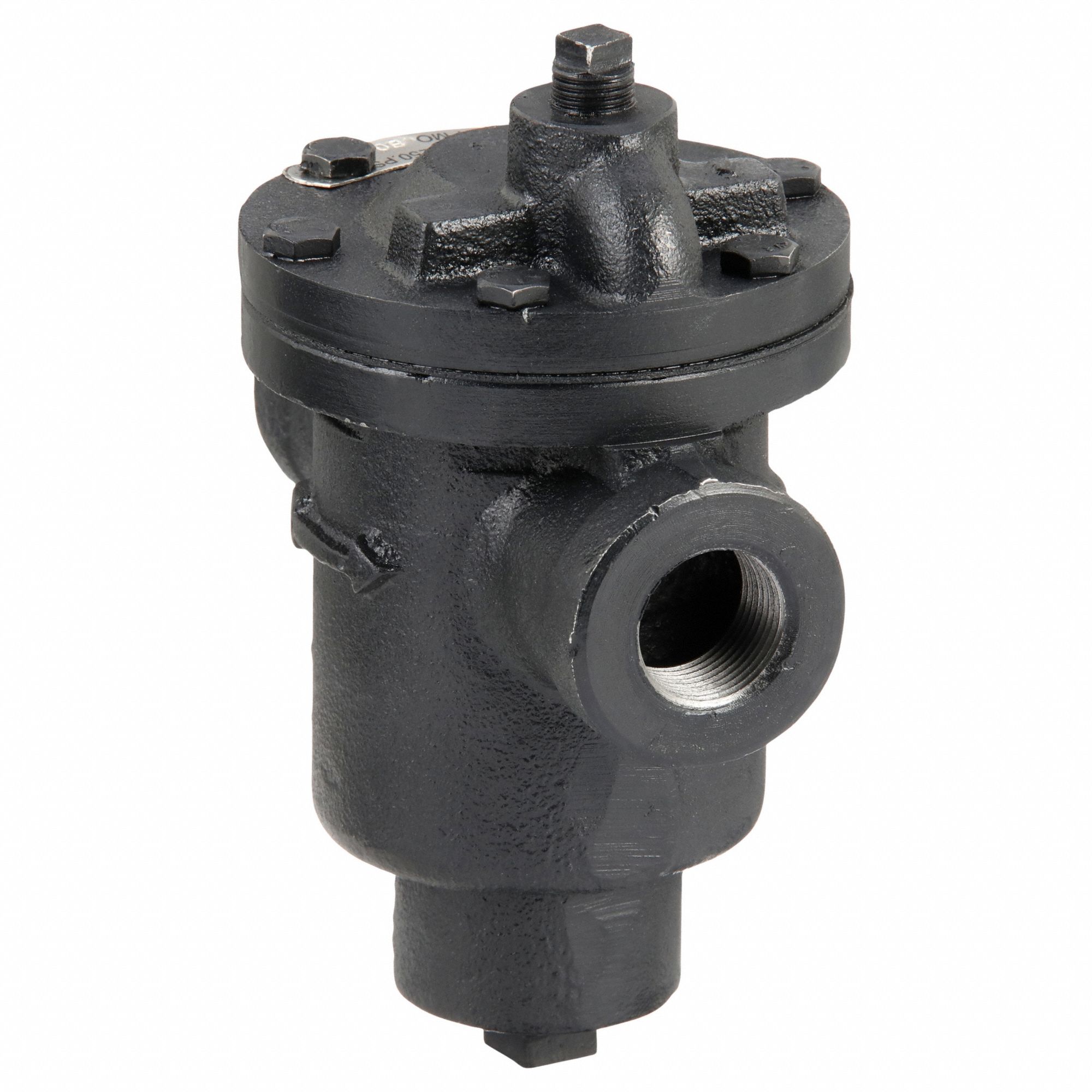 Steam Trap: Cast Iron, 3/4 in FNPT, 690 lb/hr, 80 psi Max., 450°F Max., Strainer Not Included