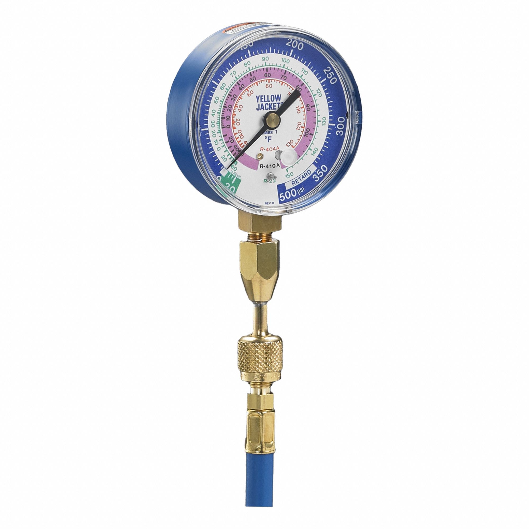 Yellow Jacket Test Gauge 0 Psi To 500 Psi Test Gauge 809jw9 40345