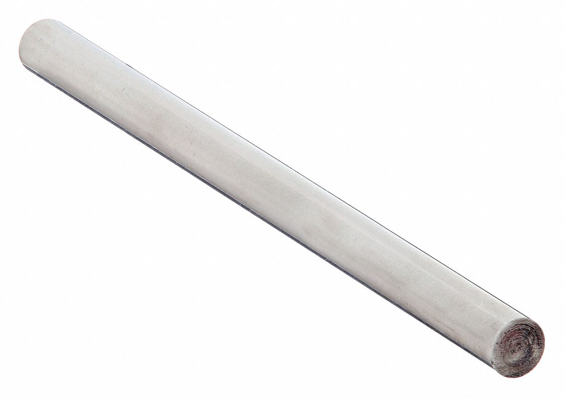 Long Drill Blank: 1/2 in Size-Dia, 6 in Overall Lg, Bright (Uncoated) Finish
