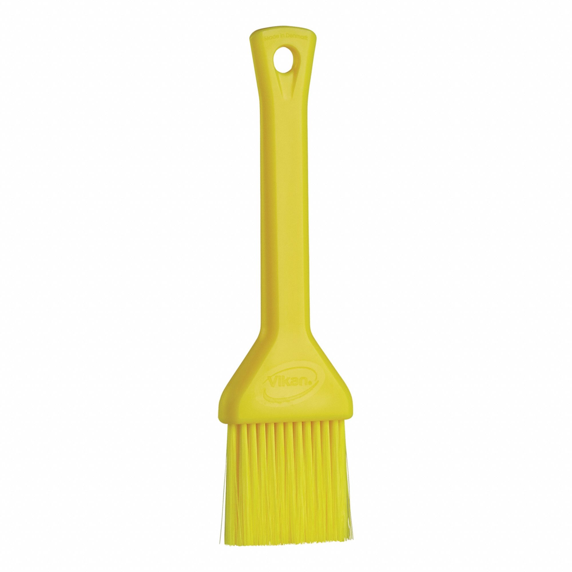 Pastry Brush: Yellow, 2 in Overall Wd, 7 3/4 in Overall Lg, 199.4°F Cleaning Temp - Max