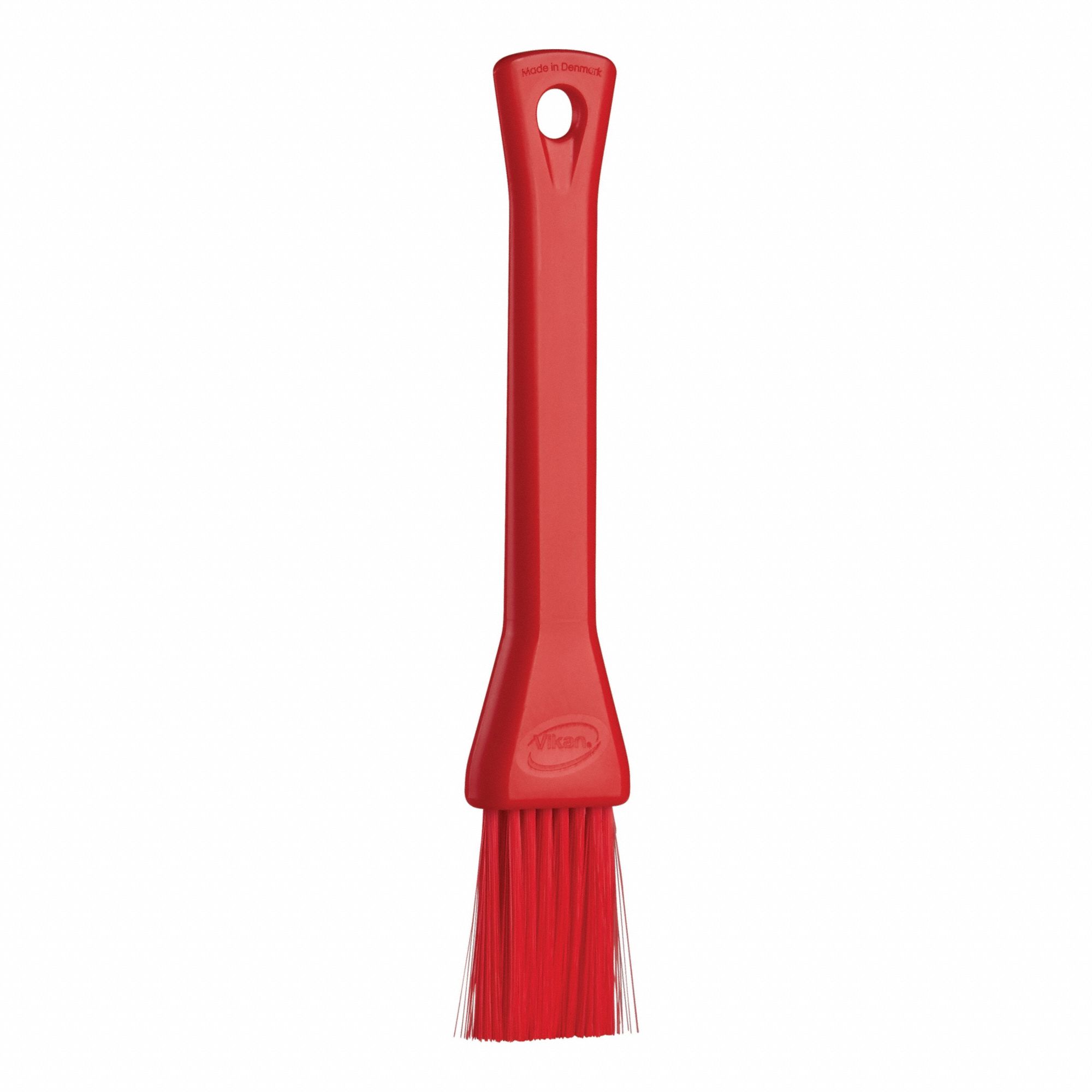 Pastry Brush: Red, 1 1/5 in Overall Wd, 7 3/4 in Overall Lg, 199.4°F Cleaning Temp - Max