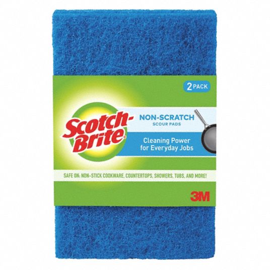 SCOTCH-BRITE, Polyester, 6 in Lg, No Scratch Scour Pad - 403R56|622-10 ...