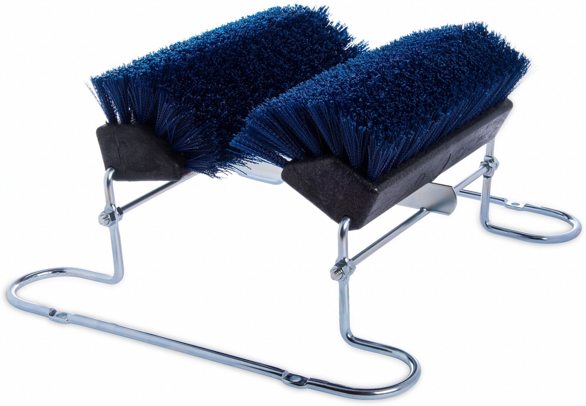 Boot Brush: 4042414, (2) Adj Side Brushes/Bottom Scraper, Polypropylene, Blue, Frame