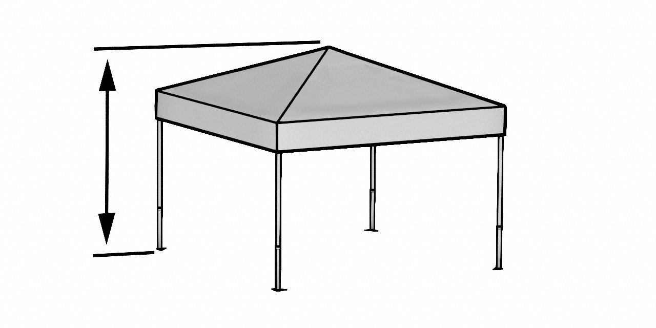 E-Z UP, 12 ft Overall Lg, 12 ft Overall Wd, Canopy Tent - 643P99