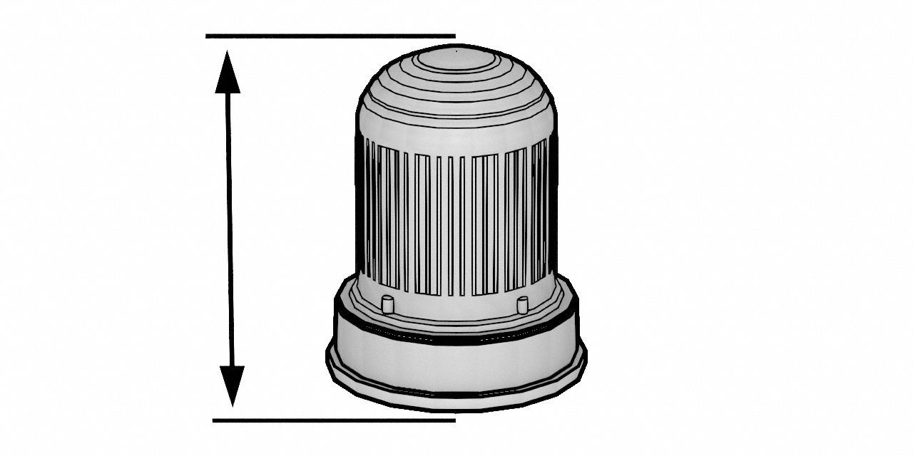 RAILHEAD GEAR, Solar, 60_100_120 Flashes per Minute, Warning Light