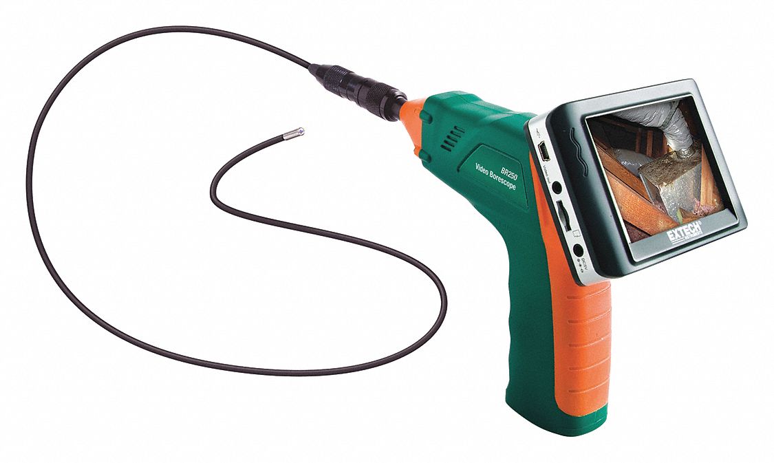 EXTECH Video Borescope, 3.5" Monitor Size 404K07BR2504 Grainger