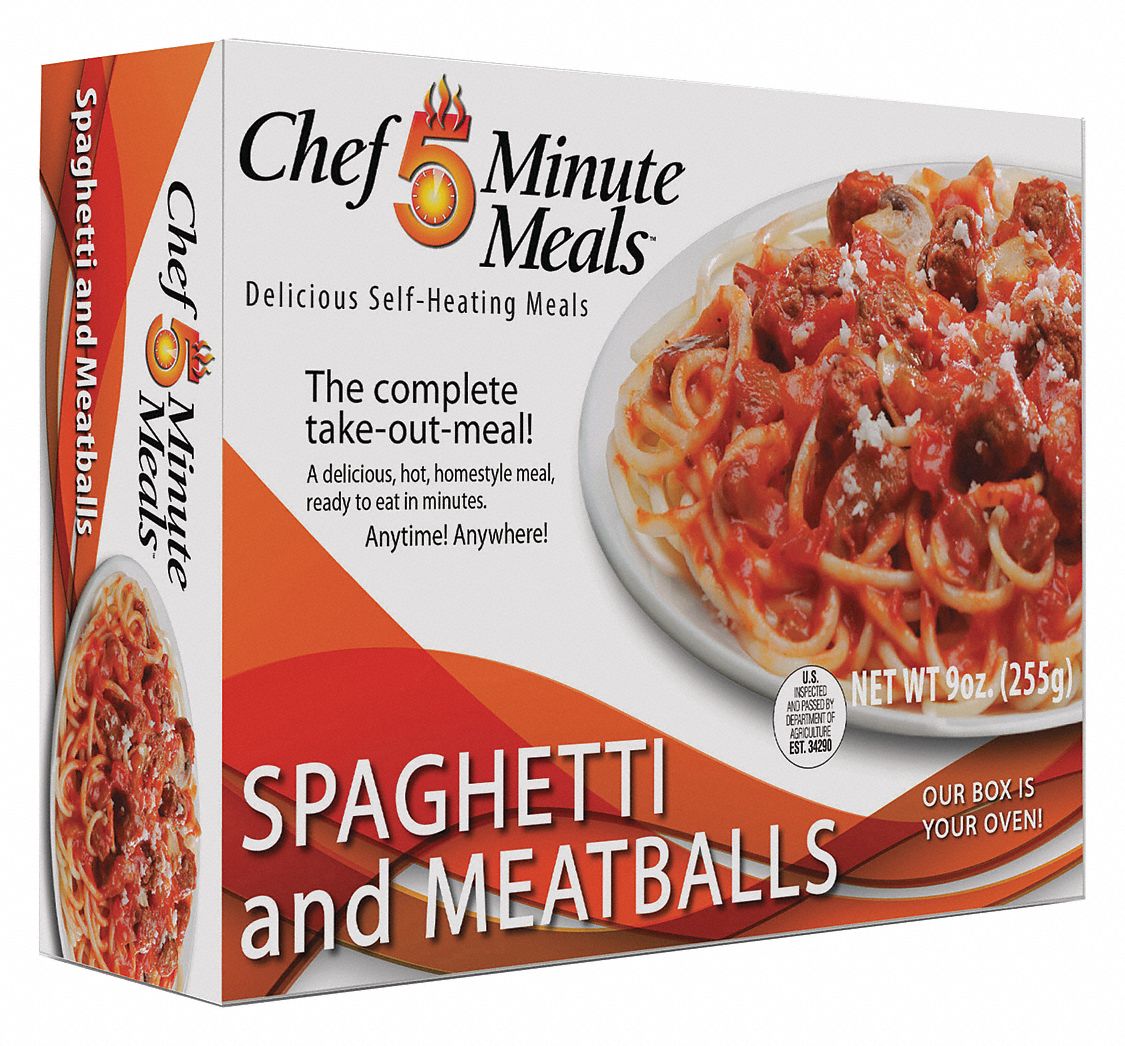 Spaghetti with Meatballs Meal: 9 oz, 1 Courses, 210 Calories per Meal, 12 PK
