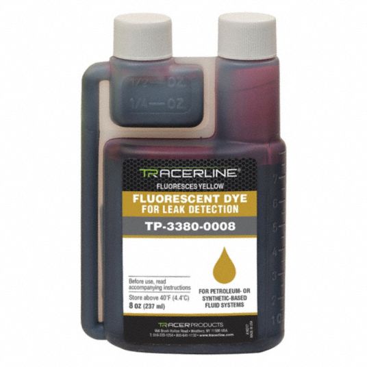 Tracerline Fluorescent Leak Detection Dye Yellow 8 Oz Capsule Size