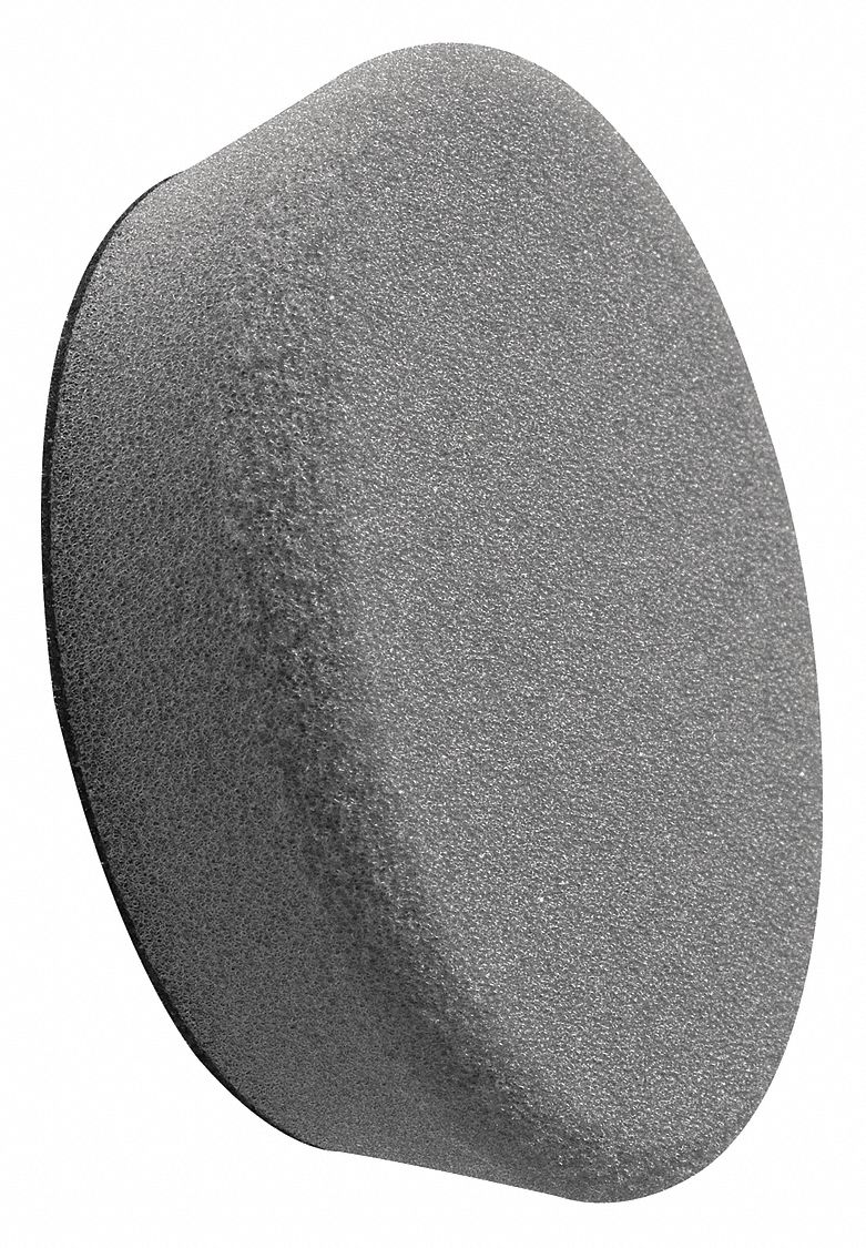 Polishing Pad: Pad, Hook-and-Loop, Hook-and-Loop, Foam, 3 in Outside Dia, Black