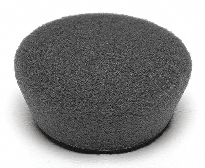 Polishing Pad: Pad, Hook-and-Loop, Hook-and-Loop, Foam, 2 in Outside Dia, Black