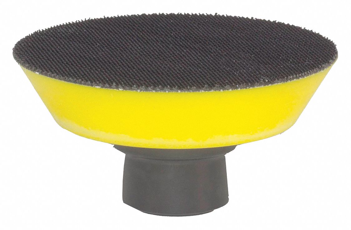 Backing Pad: Backing Pad, Hook-and-Loop, Hook-and-Loop, Rubber, 3 in Outside Dia