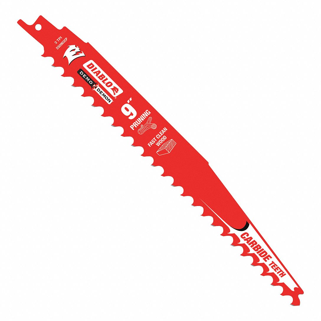 DIABLO, 3 Teeth per Inch, 9 in Blade Lg, Reciprocating Saw Blade