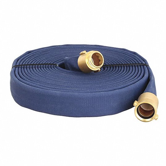 Attack Line Fire Hose: 1 1/2 in Hose Inside Dia., Polyurethane, 100 ft Hose Lg, Blue, Double Jacket Attack Line Fire Hose: 1 1/2 in Hose Inside Dia., Polyurethane, 100 ft Hose Lg, Blue, Double Jacket