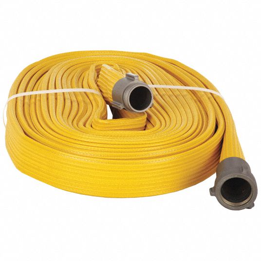 Yellow 1 x 50' Forestry Hose (Alum NPSH Couplings)