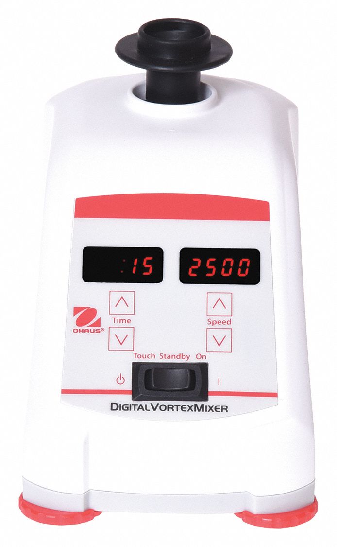 Mini Vortex Mixer: Digital Control, OHAUS, 500 RPM to 3, 000 RPM, 500 RPM Speed - Min, Vortex