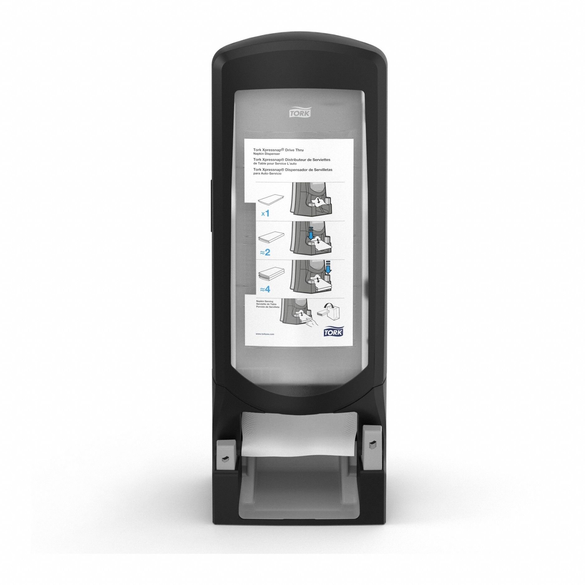 TORK, Interfold, 24 1/2 in x 9 1/4 in x 9 1/4 in, Napkin Dispenser ...
