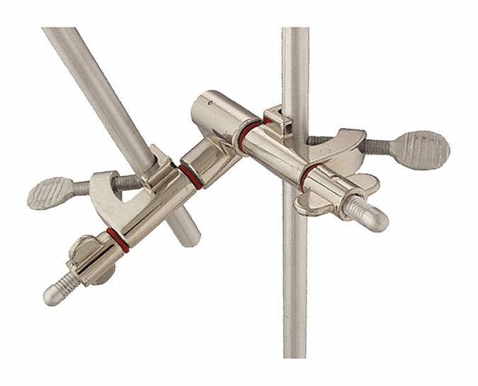 Lab Lift: Holder, Zinc, 5 1/4 in Overall  Lg, 0 in Min Jaw Opening, Nickel Plated