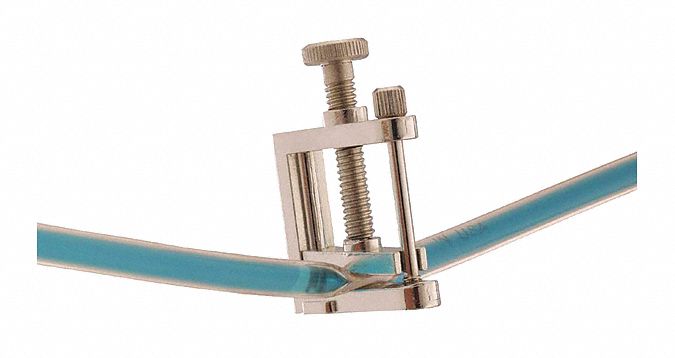 Hosecock: Hosecock Clamp, Zinc, 1 1/2 in Overall  Lg, 2_3 Prongs, 2 1/2 in Overall Ht