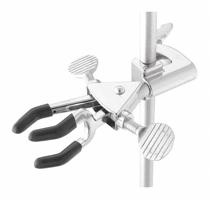 Single Adjust Clamp: Dual Adjust Clamp, Stainless Steel, 5 3/4 in Overall  Lg, 3 Prongs