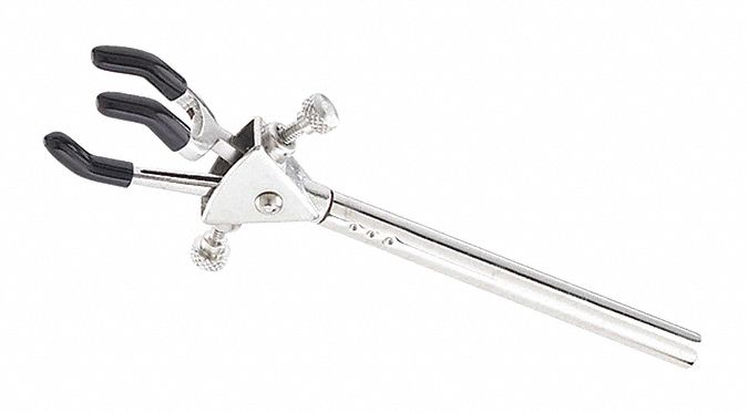 Single Adjust Clamp: Dual Adjust Clamp, Stainless Steel, 6 3/4 in Overall  Lg, 3 Prongs