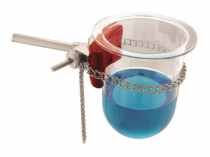 Column Clamp: Clamp Chain, Zinc, 7 3/8 in Overall  Lg, 2_3 Prongs, 1 3/8 in Min Jaw Opening