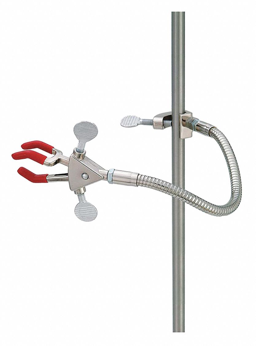 Holder: Flex System Clamp, 12 in Overall  Lg, 0 in Min Jaw Opening, 1/2 in Arm Dia