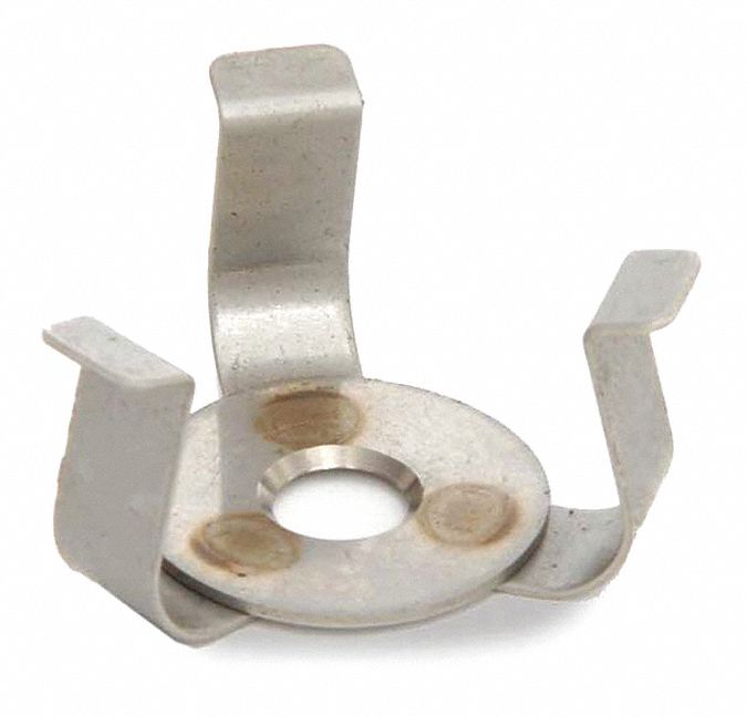 Flask Clamp: Flask Clamp, Stainless Steel, Rubber Mat, 10 mL