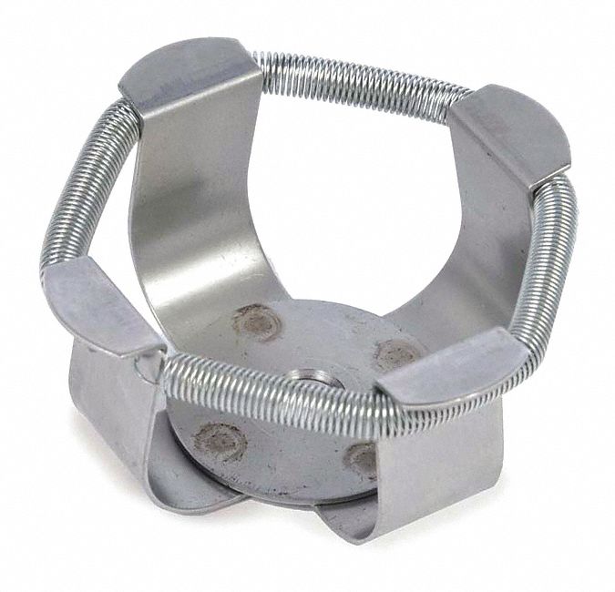 Flask Clamp: Flask Clamp, Stainless Steel, Rubber Mat, 50 mL