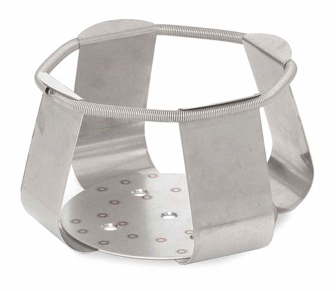 Erlenmeyer Flask Clamp: Flask Clamp, Stainless Steel, Rubber Mat, 2 L