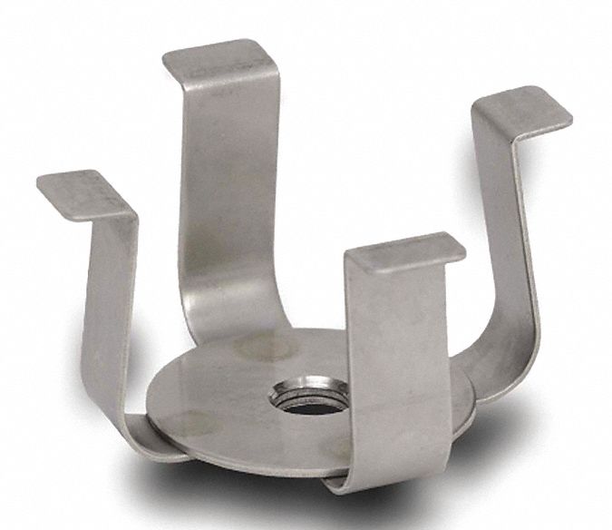 Erlenmeyer Flask Clamp: Flask Clamp, Stainless Steel, Rubber Mat, 5 L