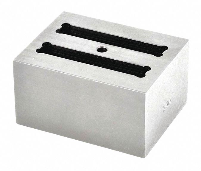Modular Block: Anodized Aluminum, 1 7/8 in Overall Wd, 2 3/4 in Overall Lg, 2 Wells