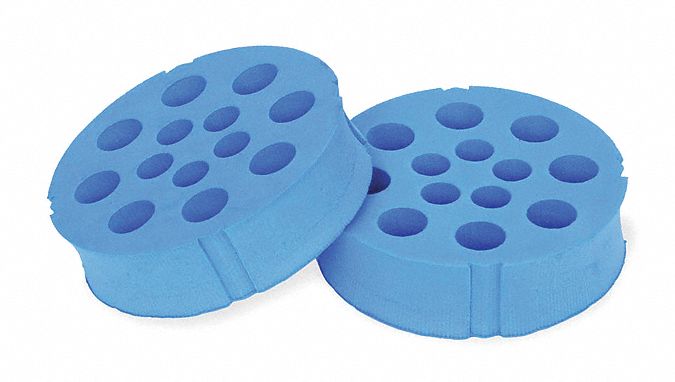 Holder for 20 to 25mm Tubes: 1 in Overall Lg, 3/4 in Overall Wd, Holder, Foam, 8 Tubes Held