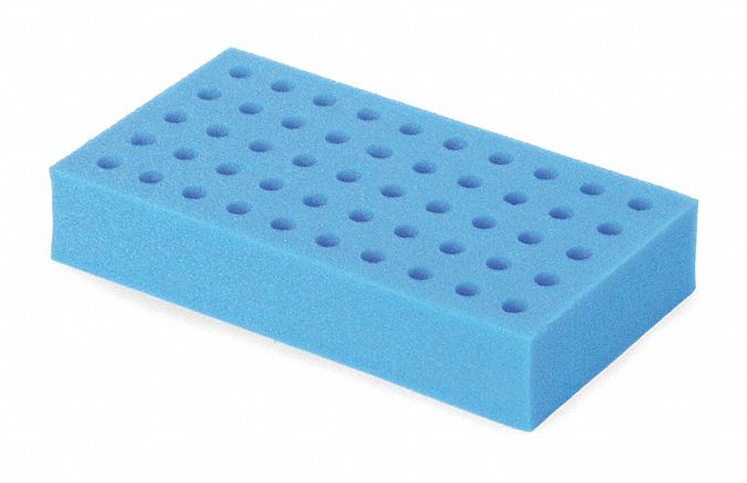 Tube Rack: Foam, Blue, (50) Tubes