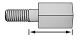 Hex Standoff, Male-Female, Brass, Nickel Plating, 6-32 inch Screw Size, 1/4  inch OD, 3/4 Body Length, (Pack of 500)