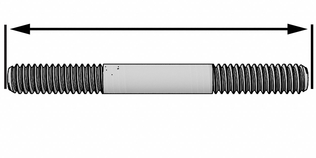 ATX プッシュスレッド　 ※値下げ交渉可 Aluminum, 6061, Double-End Threaded Stud w/Wrench Flats - 2DLZ9