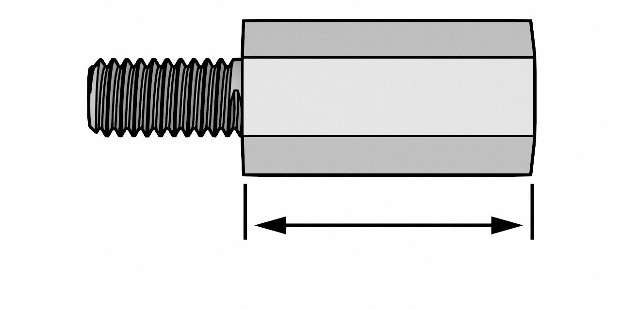Male x Female, Inch to Inch, Hex Adapter - 405GF3|ZTA14CX10F-316
