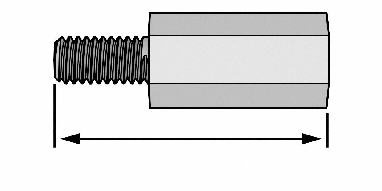Male x Female, Inch to Inch, Hex Adapter - 405GF3|ZTA14CX10F-316