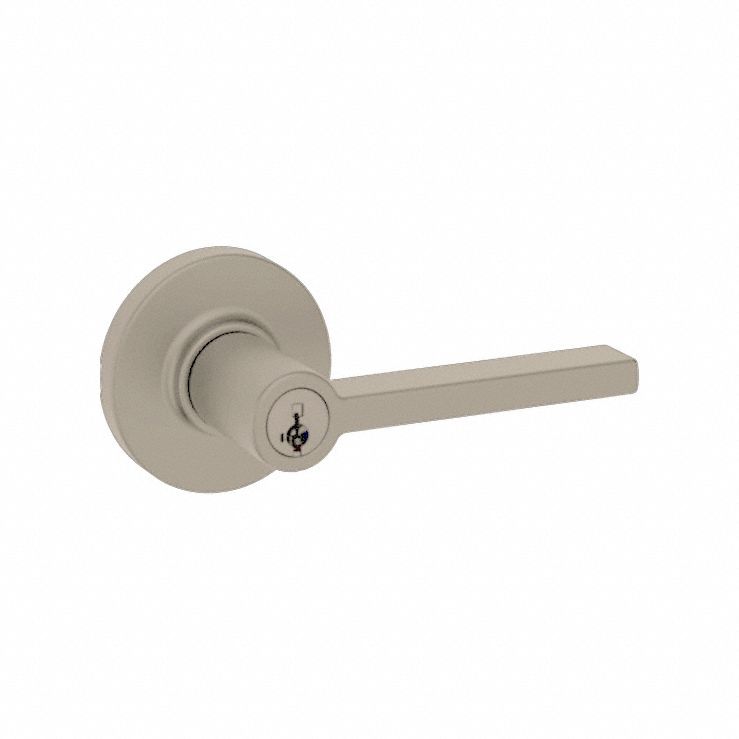 Door Lever Lockset: Office Lever Locksets, Nickel, ADA Compliant