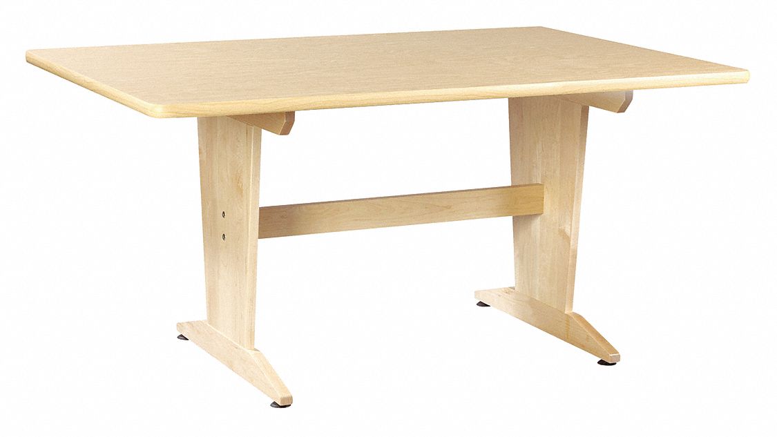 Table, Natural Birch, Wood Frame, 42" D
