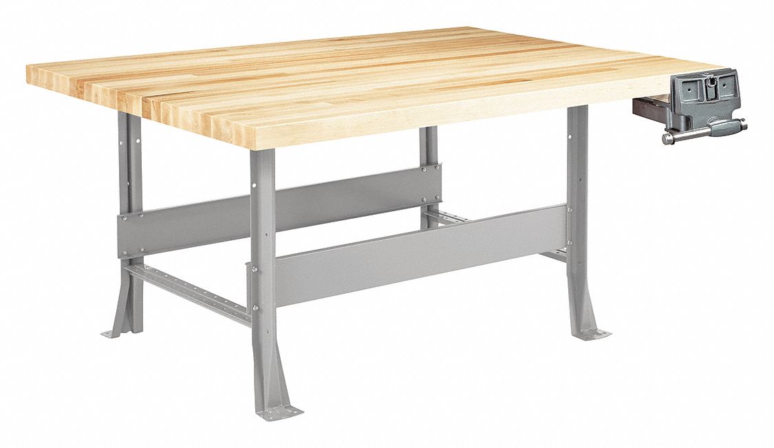 Work Station, Gray/Maple, 32-1/4" H