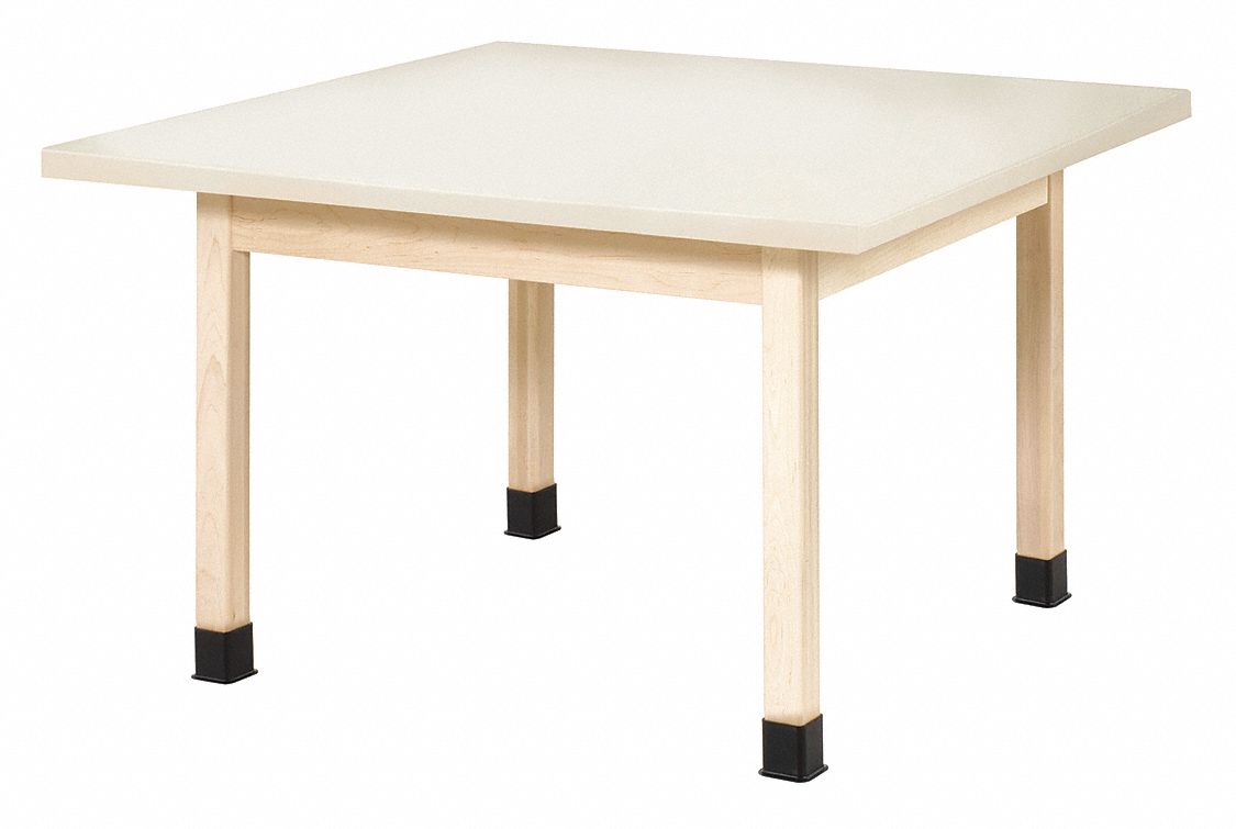 Table, Maple/Almond, Wood Frame, 48" D