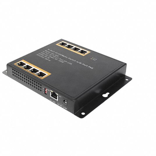 BV TECH PoE Switch, Camera Inputs 8, Input Voltage 100/240V AC 405G22